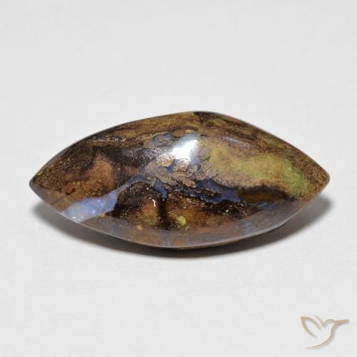 Ópalo de roca Multicolor natural de 6.38 ct, Marquesa, Opaco