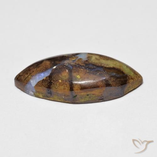 Ópalo de roca Multicolor natural de 6.38 ct, Marquesa, Opaco