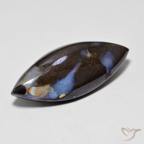 Ópalo de roca Multicolor natural de 9.65 ct, Marquesa, Opaco