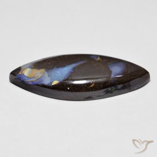Ópalo de roca Multicolor natural de 9.65 ct, Marquesa, Opaco