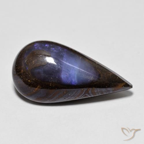 8.11ct Natural Multicolor Ópalo de roca, En forma de pera, Opaco