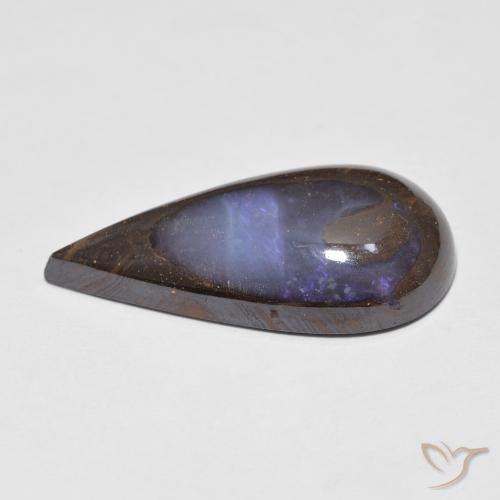 Ópalo de roca Multicolor natural de 8.11 ct, En forma de pera, Opaco