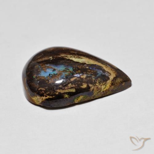 Ópalo de roca Multicolor natural de 7.48 ct, En forma de pera, Opaco