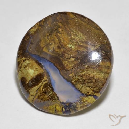 11.73ct Natural Multicolor Ópalo de roca, Redondo, Translúcido