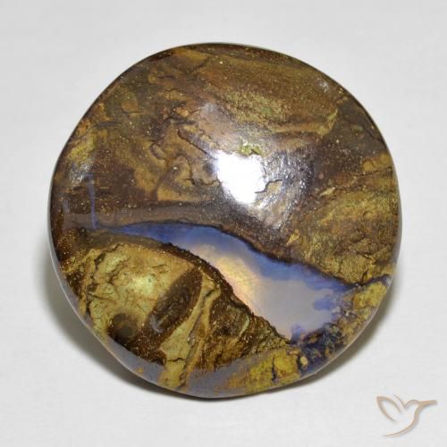 Ópalo de roca Multicolor natural de 11.73 ct, Redondo, Translúcido