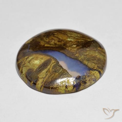 Ópalo de roca Multicolor natural de 11.73 ct, Redondo, Translúcido