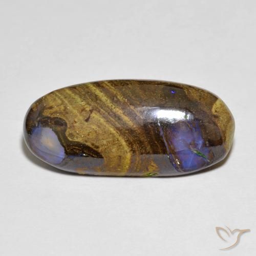 Ópalo de roca Multicolor natural de 7.37 ct, Corte Óvalo, Translúcido