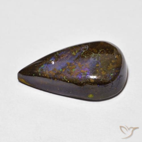Ópalo de roca Multicolor natural de 9.46 ct, En forma de pera, Opaco