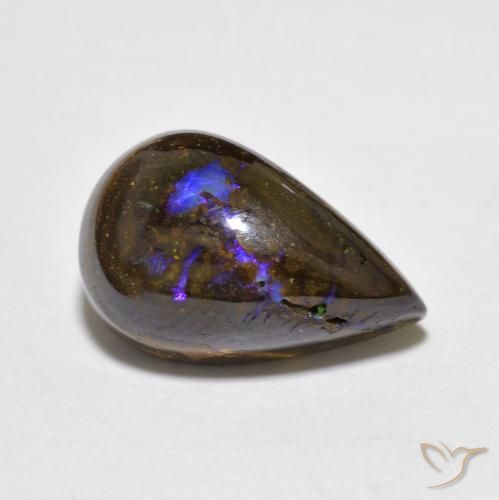 7.30ct Natural Multicolor Ópalo de roca, En forma de pera, Opaco