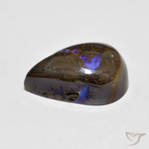 Ópalo de roca Multicolor natural de 7.30 ct, En forma de pera, Opaco