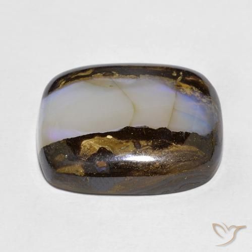 Ópalo de roca Multicolor natural de 14.40 ct, Forma Cojín, Translúcido