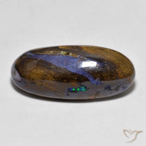 11.53ct Natural Multicolor Ópalo de roca, Ovalada, Opaco
