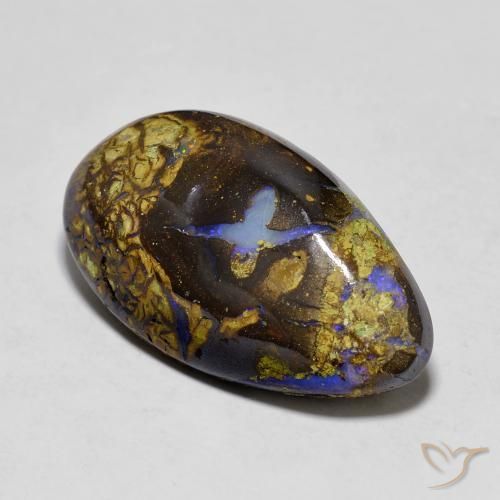 11.03ct Natural Multicolor Ópalo de roca, En forma de pera, Opaco