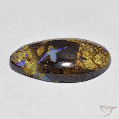 Ópalo de roca Multicolor natural de 11.03 ct, En forma de pera, Opaco