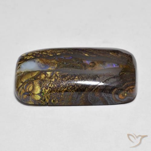 Ópalo de roca Multicolor natural de 16.10 ct, Forma Cojín, Opaco