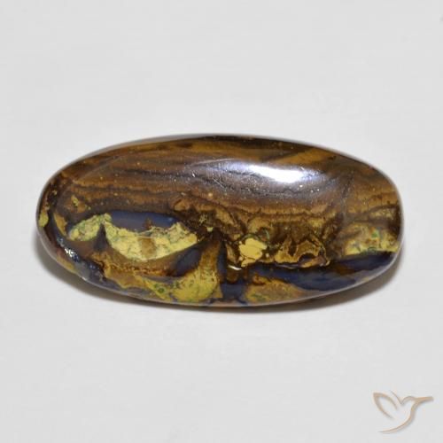 7.10ct Natural Multicolor Ópalo de roca, Ovalada, Opaco