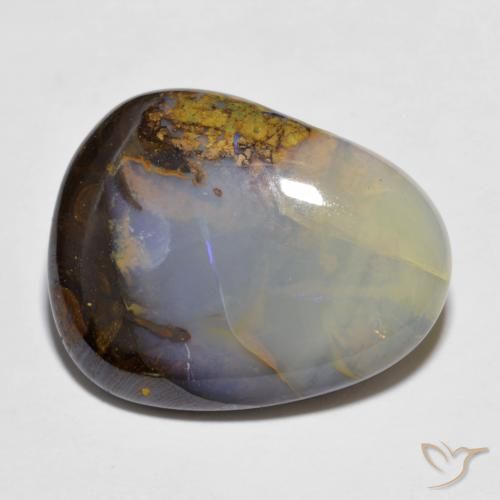 12.97ct Natural Multicolor Ópalo de roca, Elegante, Translúcido