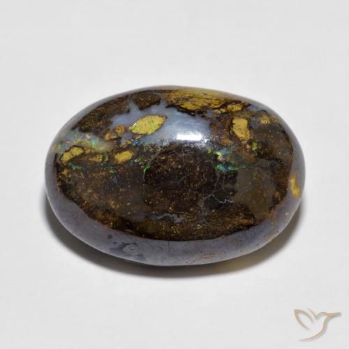 11.57ct Natural Multicolor Ópalo de roca, Ovalada, Opaco
