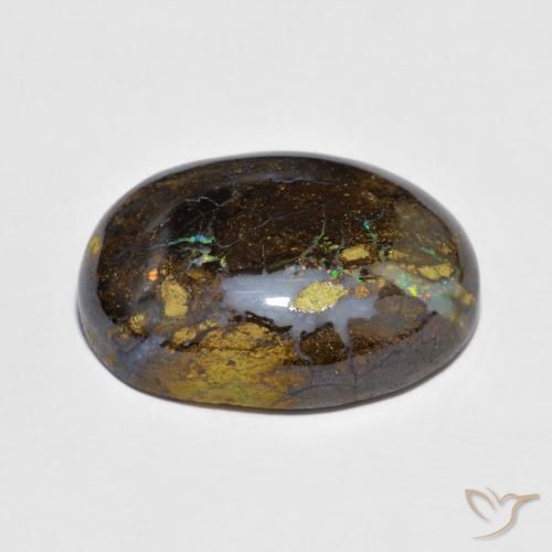 Ópalo de roca Multicolor natural de 11.57 ct, Ovalada, Opaco