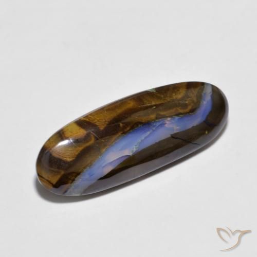 Ópalo de roca Multicolor natural de 6.36 ct, Ovalada, Transparente
