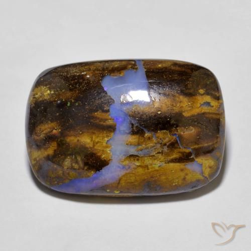 14.98ct Natural Multicolor Ópalo de roca, Forma Cojín, Opaco