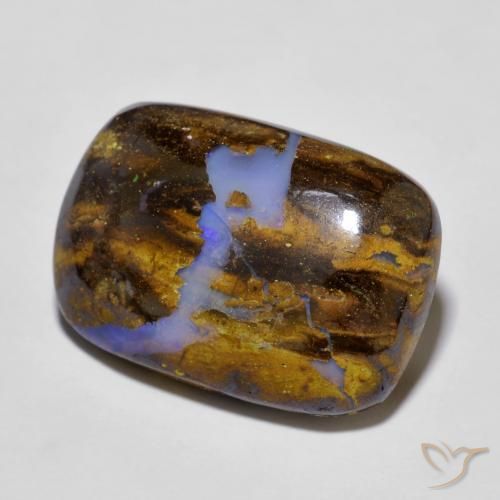 Ópalo de roca Multicolor natural de 14.98 ct, Forma Cojín, Opaco