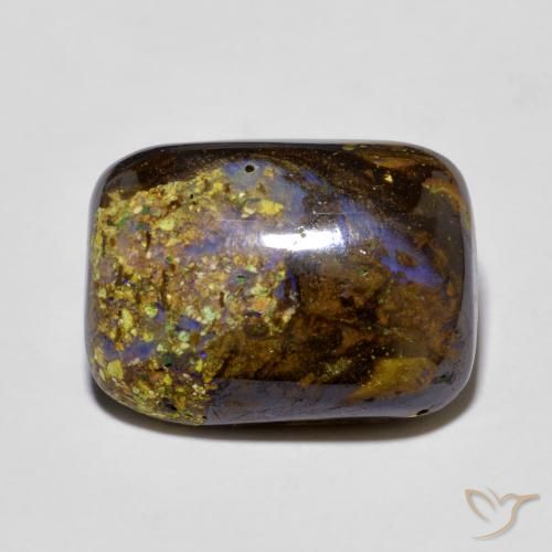 8.58ct Natural Multicolor Ópalo de roca, Forma Cojín, Opaco