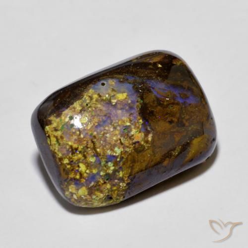 Ópalo de roca Multicolor natural de 8.58 ct, Forma Cojín, Opaco