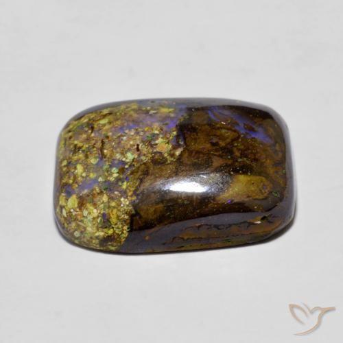 Ópalo de roca Multicolor natural de 8.58 ct, Forma Cojín, Opaco