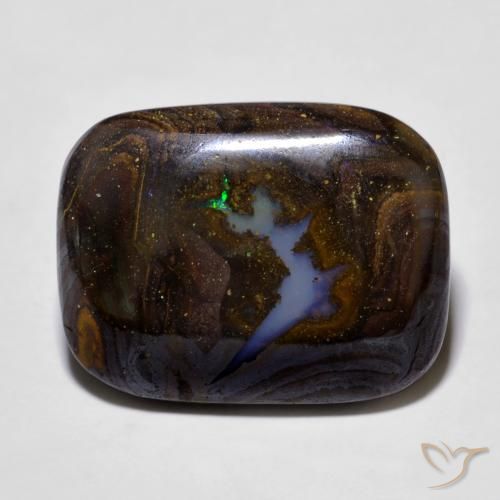16.52ct Natural Multicolor Ópalo de roca, Forma Cojín, Opaco