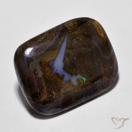 Ópalo de roca Multicolor natural de 16.52 ct, Forma Cojín, Opaco