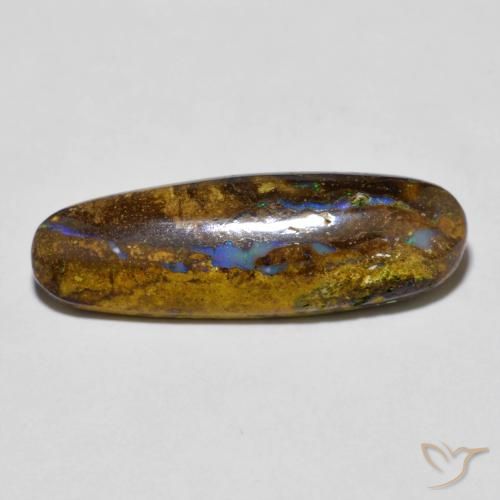 6.20ct Natural Multicolor Ópalo de roca, Ovalada, Opaco