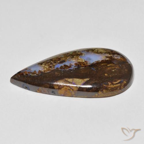Ópalo de roca Multicolor natural de 11.36 ct, En forma de pera, Opaco