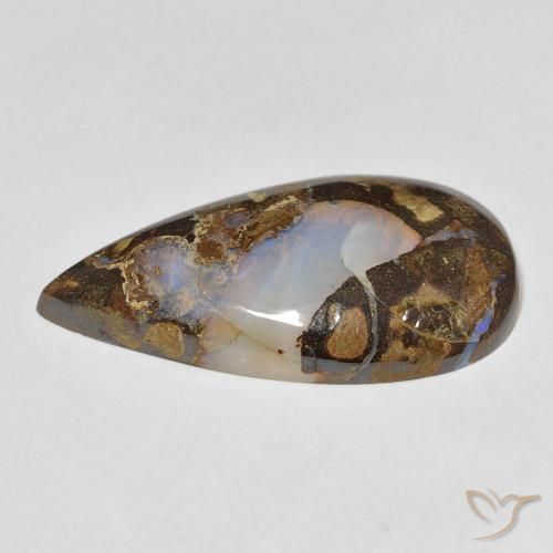 Ópalo de roca Multicolor natural de 13.28 ct, En forma de pera, Opaco