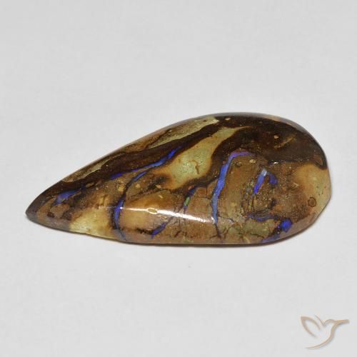 Ópalo de roca Multicolor natural de 11.51 ct, En forma de pera, Opaco