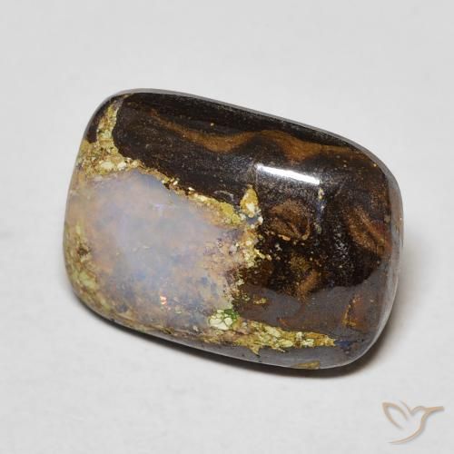 Ópalo de roca Multicolor natural de 5.41 ct, Forma Cojín, Opaco