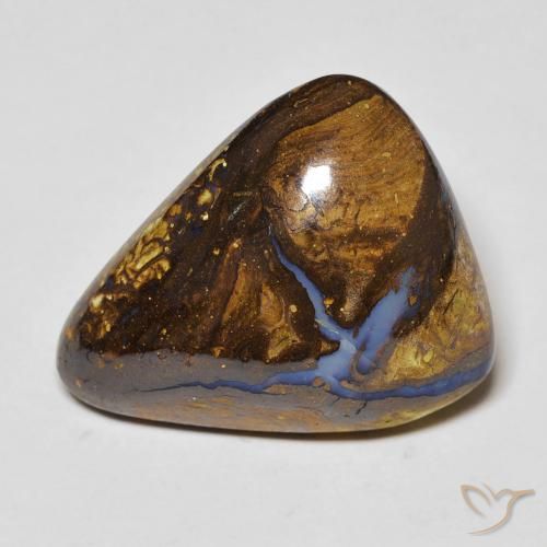 Ópalo boulder multicolor natural de 17,24 ct, trillón, opaco