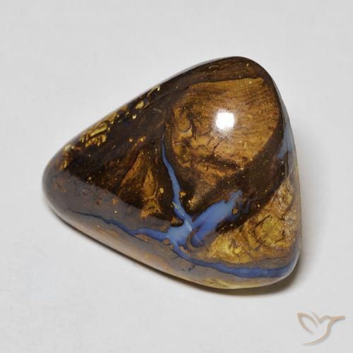 Ópalo boulder multicolor natural de 17,24 ct, trillón, opaco