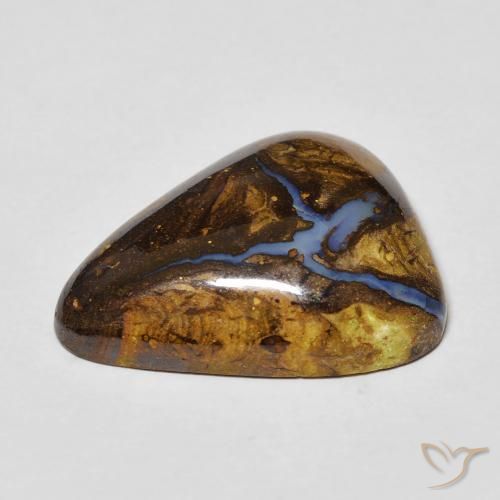Ópalo boulder multicolor natural de 17,24 ct, trillón, opaco
