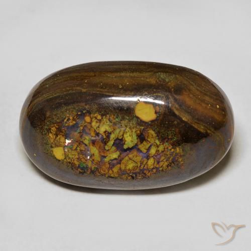 21.69ct Natural Multicolor Ópalo de roca, Ovalada, Opaco