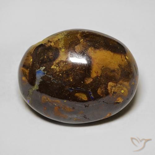 15.66ct Natural Multicolor Ópalo de roca, Ovalada, Opaco