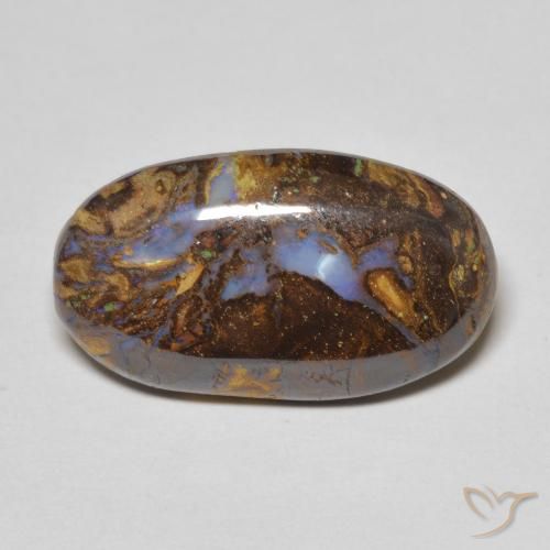 7.48ct Natural Multicolor Ópalo de roca, Ovalada, Opaco