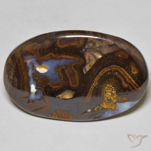 12.31ct Natural Multicolor Ópalo de roca, Ovalada, Opaco
