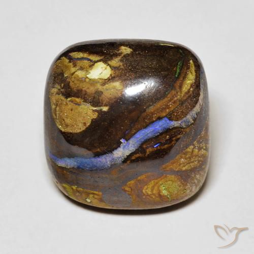 12.62ct Natural Multicolor Ópalo de roca, Forma Cojín, Opaco