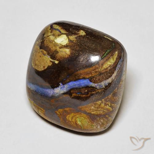 Ópalo de roca Multicolor natural de 12.62 ct, Forma Cojín, Opaco