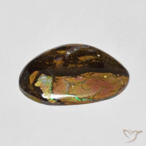 Ópalo de roca Multicolor natural de 5.29 ct, Elegante, Opaco