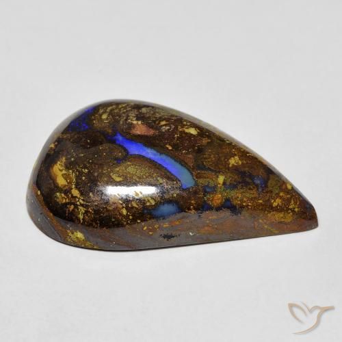 Ópalo boulder multicolor natural de 20,30 ct, forma elegante, opaco