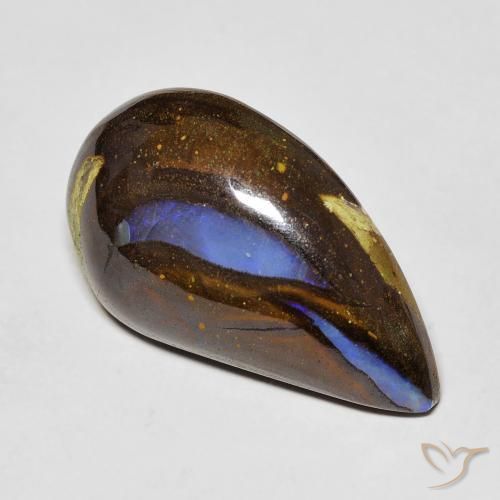 Ópalo de roca Multicolor natural de 13.03 ct, En forma de pera, Opaco
