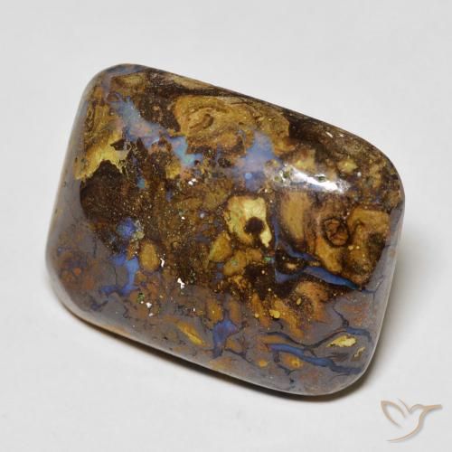 Ópalo de roca Multicolor natural de 20.10 ct, Forma Cojín, Opaco
