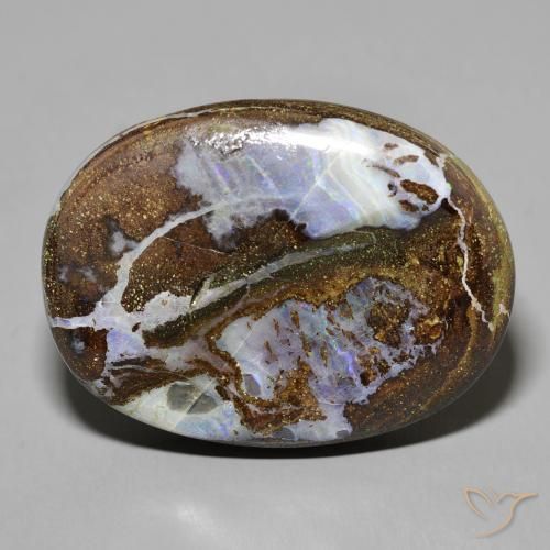 50.24ct Natural Multicolor Ópalo de roca, Ovalada, Opaco